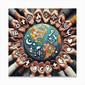 Hands Of People Around The World 1 Canvas Print