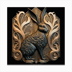 Golden Hare Canvas Print