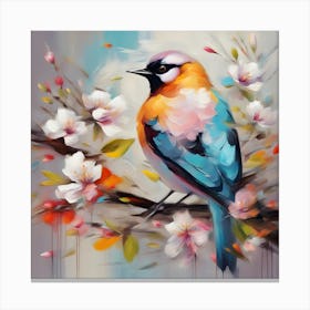 Bird On A Branch 1 Canvas Print