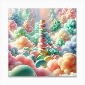 Macarons In The Clouds Canvas Print