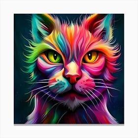 Colorful Cat 5 Canvas Print