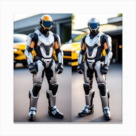Building A Strong Futuristic Suit Like The One In The Image Requires A Significant Amount Of Expertise, Resources, And Time 16 Canvas Print