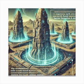 Stonebound Guardians Defensive Shields Canvas Print