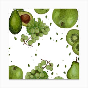 Green Fruits Canvas Print