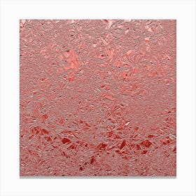 Coral Pink Aluminum Foil Canvas Print