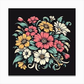 Floral Bouquet Canvas Print