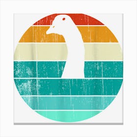 Goose Retro Style Canvas Print