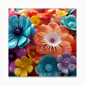 Colorful Flowers 18 Canvas Print