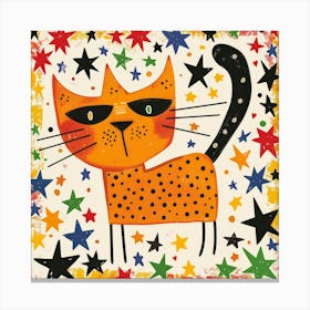 Cat With Stars 1 Canvas Print