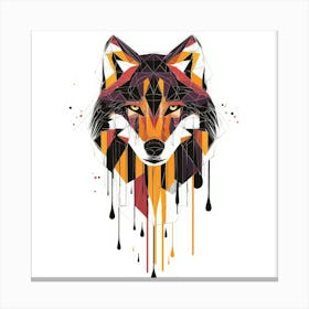 Abstract Wolf Canvas Print