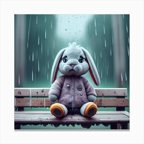 Bunny In The Rain 2 Canvas Print
