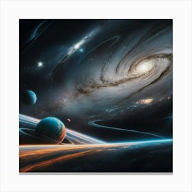 Galaxy In Space Canvas Print