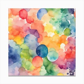 Colorful Watercolor Painting Canvas Print