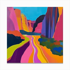 Colourful Abstract Zion National Park 1 Canvas Print