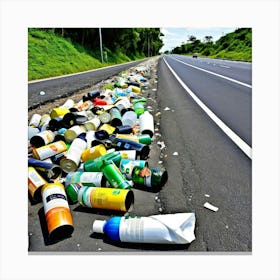 Trash On The Road 4 Canvas Print