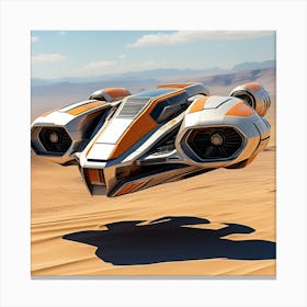 Spaceship In The Desert 1 Canvas Print