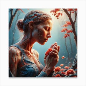 Woman In The Forest 6 Canvas Print
