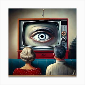 watch Tv Canvas Print