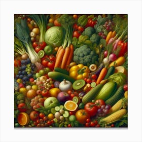 Fruits And Vegetables Canvas Print