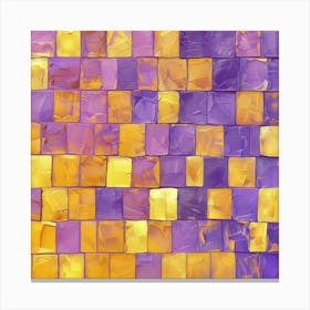 Purple And Yellow Mosaic 2 Canvas Print