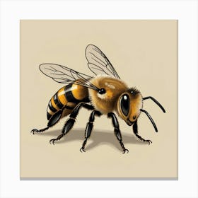 Bee Drawing 2 Canvas Print