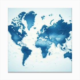 World Map - World Map Stock Videos & Royalty-Free Footage Canvas Print