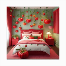 Tomato Bedroom Canvas Print