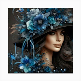 Blue Hat 1 Canvas Print