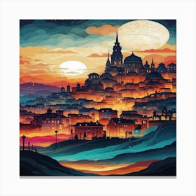 City At Night Canvas Print