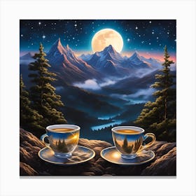 Two Cups Of Tea Canvas Print