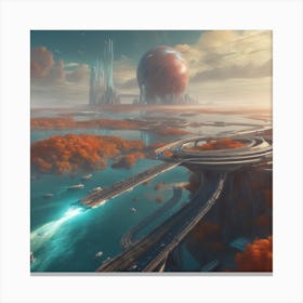 Futuristic Cityscape 1 Canvas Print