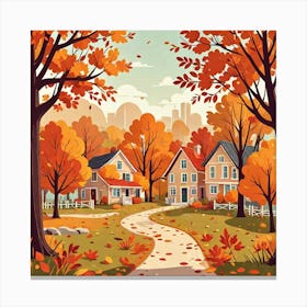 Autumn Village 1 Canvas Print