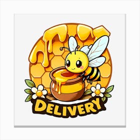 Honey Bee Delivery Canvas Print