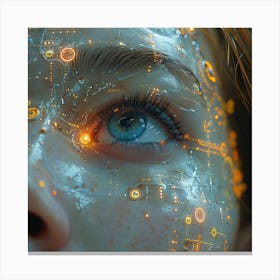 Cyborg Face Canvas Print