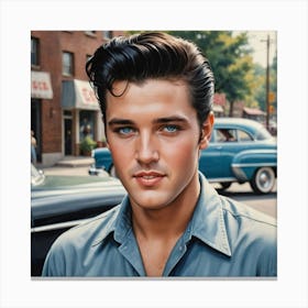 1950s Superstar Elvis Presley Canvas Print