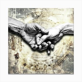 Hands Surreal Illustration Art 05 Canvas Print