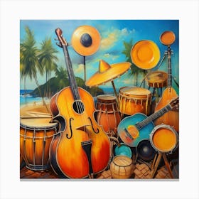 Music On The Beach Canvas Print