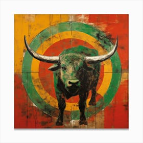 Bull on target Canvas Print