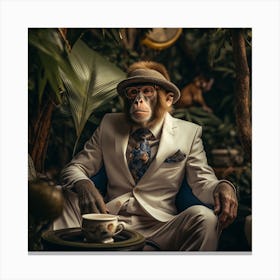 Monkey In A Suit 1 Canvas Print