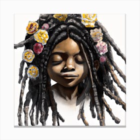 Dreadlock Girl In The Roots Canvas Print