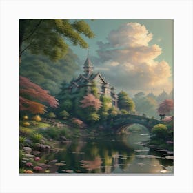 Garden In The Clouds, By Charles Dyson In Year 2024 Canvas Print