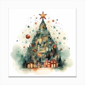 Retro Whispers of Christmas Magic Canvas Print