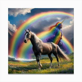 Rainbow Unicorn 1 Canvas Print