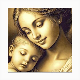 Mother And Child 6 Canvas Print