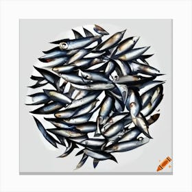 Cluster Of Sardines Canvas Print