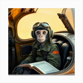 Flux Schnell A Curious Capuchin Monkey With A Youthful Face Br 2 Canvas Print