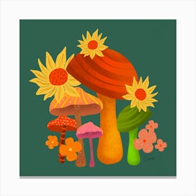 Autumn Mushrooms Canvas Print