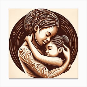 A Mother's and Daughter's Love Canvas Print