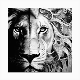 Lion art 85 Canvas Print
