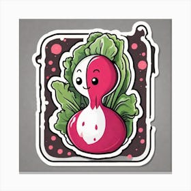 Radish Sticker Canvas Print